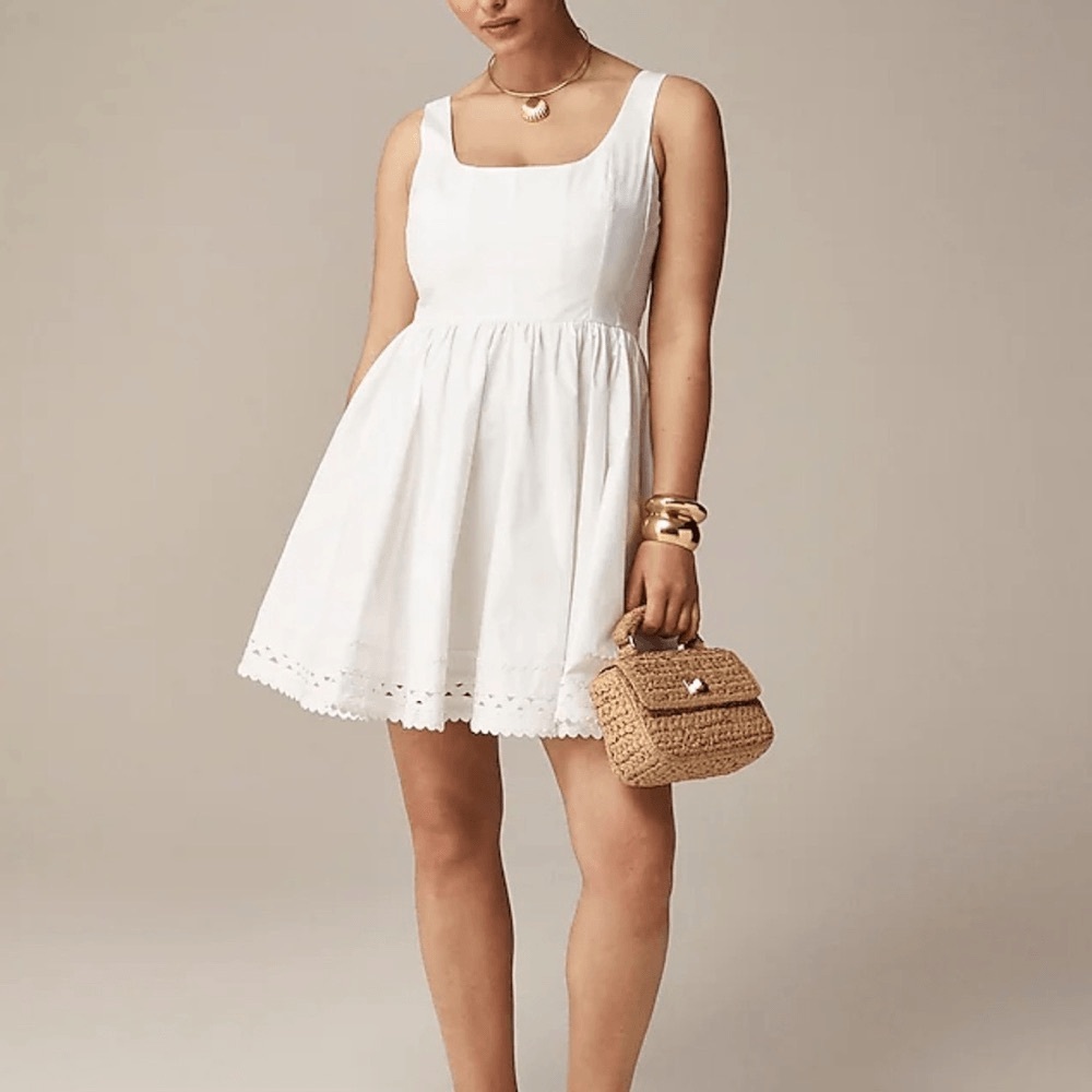J. Crew White A-Line Sundress